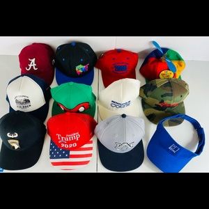 Wholesale Hat Lot of 12 Baseball Caps Colts Trump Teenage Mutant Ninja Turtles